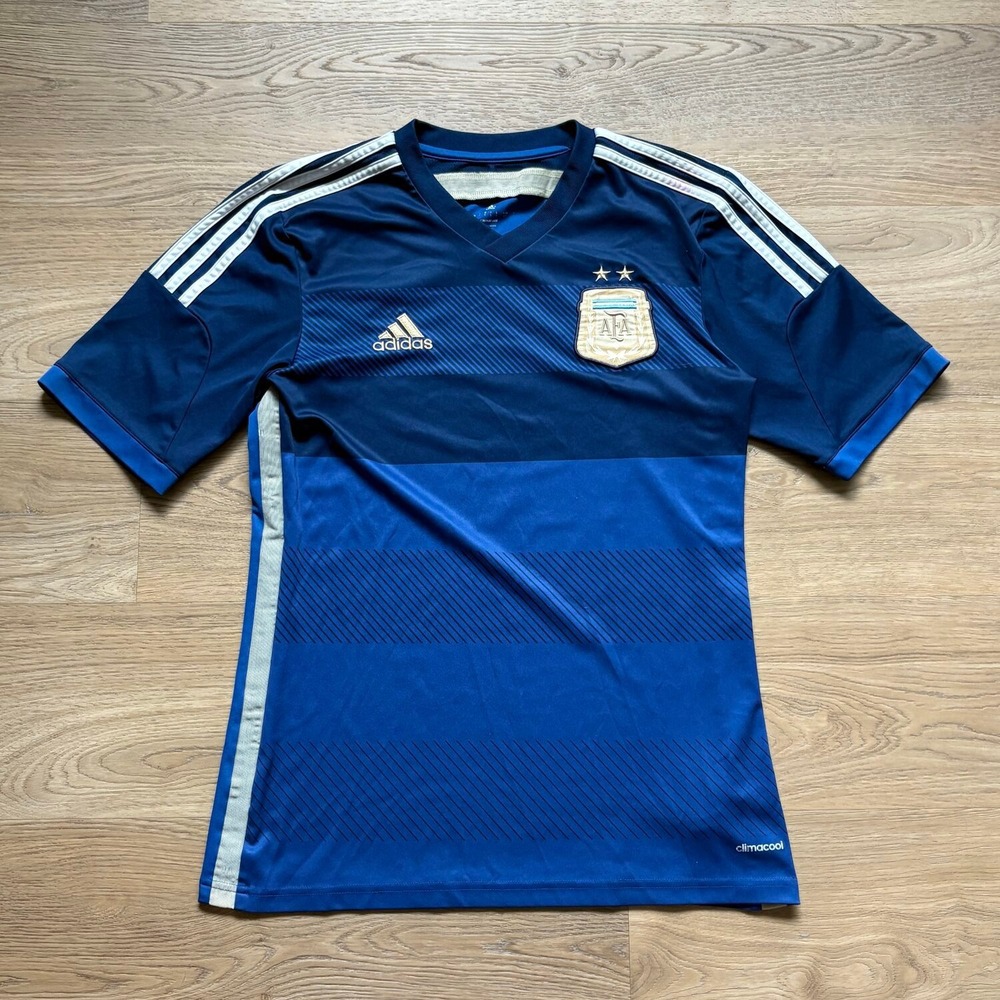 Adidas Argentina Soccer Jersey Men Small Blue Good Climacool AFA Training Shirt